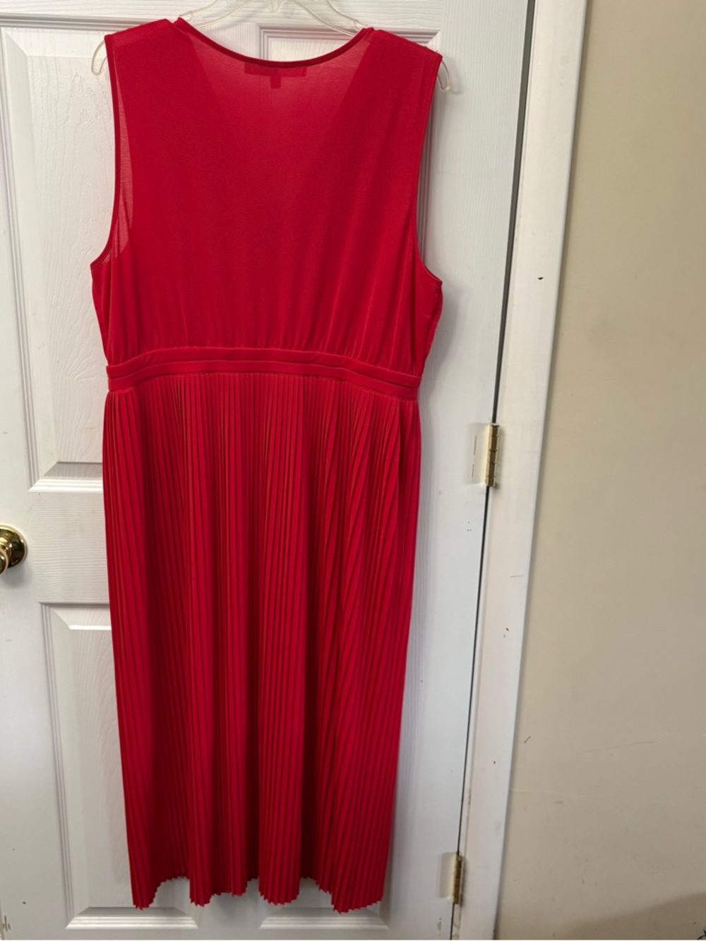 Anthropologie Tracy Reese Red Pleated Maxi Dress - Picture 6 of 8